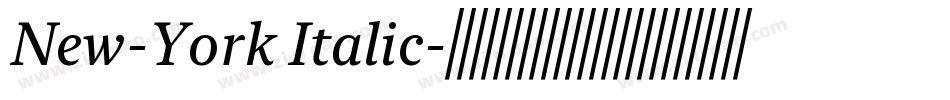 New-York Italic字体转换